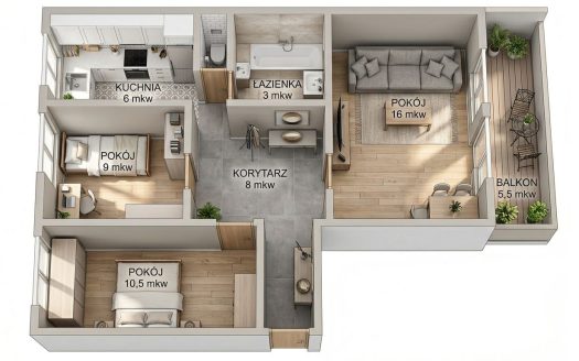 3 pokoje przy SKM Żabianka | idealna lokalizacja